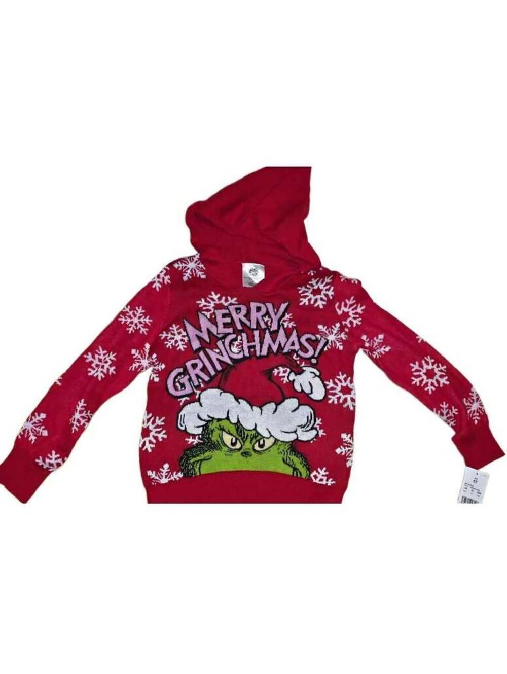 The Grinch Merry Grinchmas Hooded Sweater Size 5T